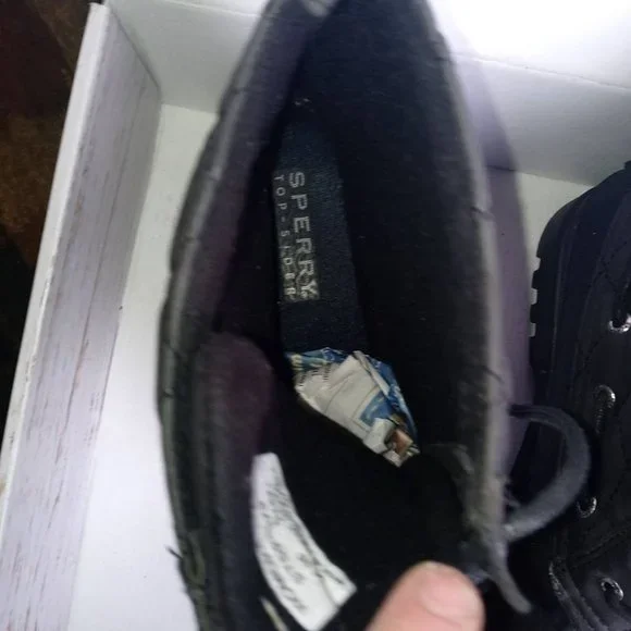 Sperrys top side womens duck boots size 9 black - Picture 5 of 6